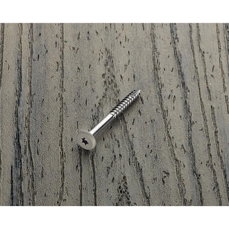 Starborn Starborn 5001358 No.9 x 1.87 in. Star Pan Head Epoxy Coated Stainless Steel Fascia Screws; Gray 5001358